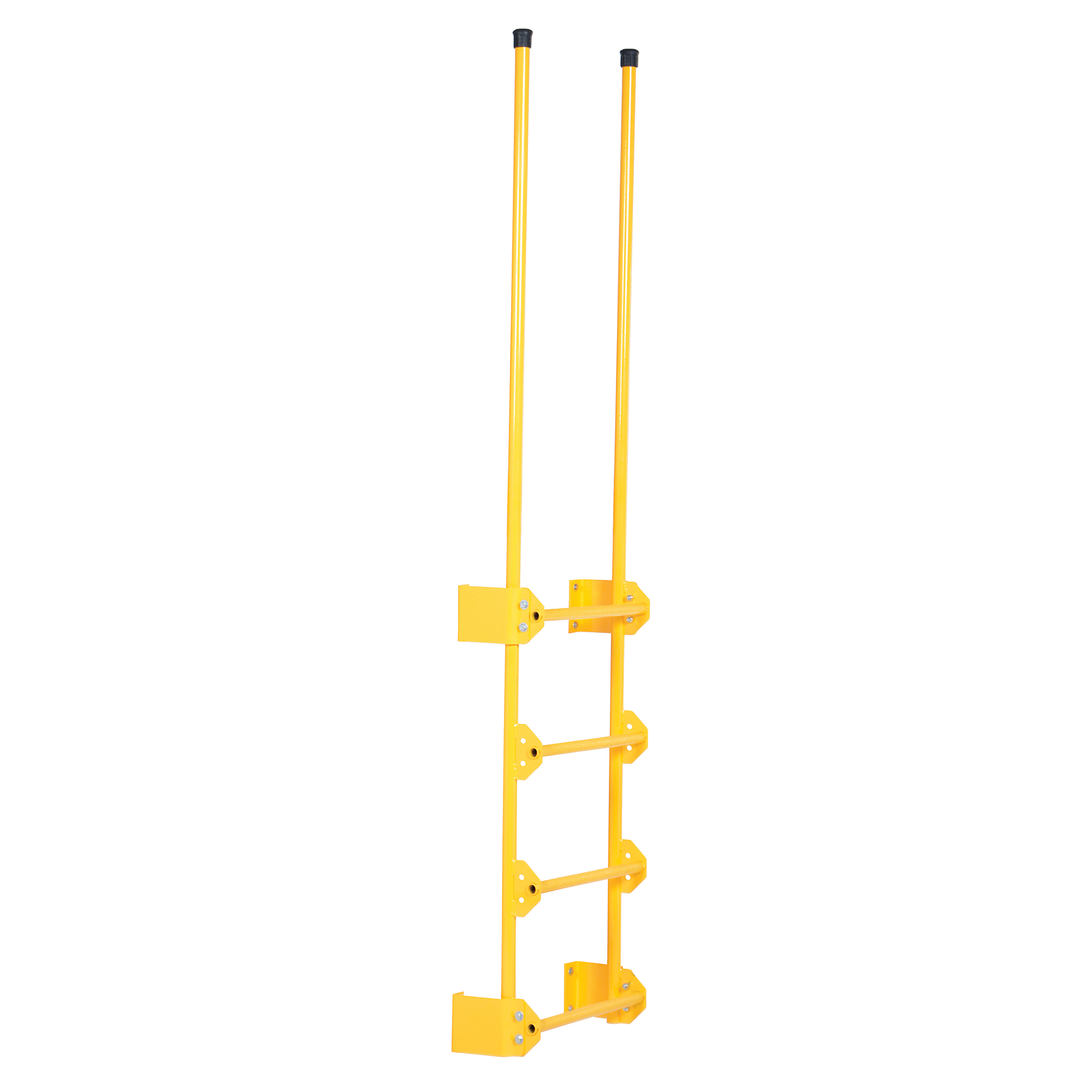 Vestil Steel Walk Through Dock Ladder 4 Step 300 Lb. Capacity Yellow
